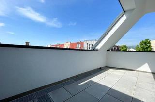 Wohnung kaufen in Feldgasse 17, 2353 Guntramsdorf, PROVISIONSFREI - NEUBAU | Klimatisierte 2-Zimmer Dachgeschoss-Traum mit Anninger-Blick & großer Dachterrasse im Zentrum