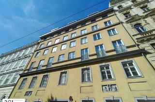 Wohnung kaufen in Ziegelofengasse, 1050 Wien, Anlagemöglichkeit mit konstanter Rendite und Potential! Unbefristet vermietete Altbauwohnung mit Balkon in beliebter Lage beim Schlossquadrat