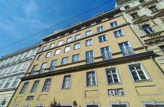 Wohnung kaufen in Ziegelofengasse, 1050 Wien, Anlegerhit! Unbefristet vermietete Altbauwohnung mit Balkon in beliebter Lage beim Schlossquadrat
