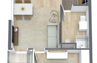 Maisonette kaufen in 8020 Graz, 8020 Eggenberg - Erstbezugs 2 Zimmer Wohnung mit Loggia