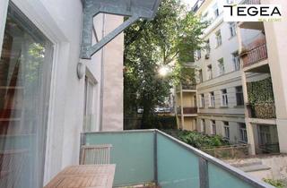 Wohnung kaufen in Wiedner Hauptstraße, 1050 Wien, WIEDNER HAUPTSTRASSE + GRENZE ZUM 4. BEZIRK + 2 Zimmer-Altbauapartment mit Balkon und Hof-Grünblick + TIEFGARAGENSTELLPLATZ (optional)