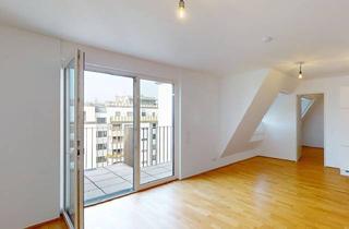 Wohnung mieten in Schöpfleuthnergasse, 1210 Wien, orea | Helle 2-Zimmer-Dachgeschoss-Wohnung mit Terrasse in unmittelbarer Nähe zur U6 | Smart besichtigen · Online anmieten |