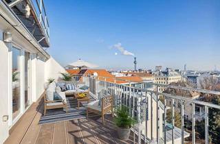 Penthouse kaufen in 1090 Wien, Moderne Penthouse-Wohnung mit freiem Ausblick und Privatsphäre