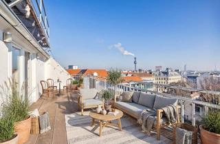 Penthouse kaufen in 1090 Wien, Wunderschöne Dachgeschosswohnung mit zwei Terrassen im charmanten Altbau