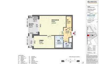 Wohnung kaufen in Döblerhofstraße 10, 1030 Wien, HELIO TOWER, U3-Nähe: 2-Zimmer-Traumwohnung mit Loggia in der 33. Etage mit Aussicht, PROVISIONSFREI