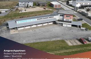 Büro zu mieten in 8230 Hartberg, Lagerhalle/ Werkstatt mit Großgaragen und Büro neben A2 Autobahnabfahrt Hartberg!