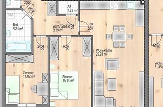 Wohnung kaufen in Waldheimstraße 46, 1220 Wien, Komfortable und energieeffizient wohnen im Eigenheim 3-Zimmer-OG mit Balkon - in Bau - Grünlage - schlüsselfertig - Lift - provisionsfrei - barrierefrei