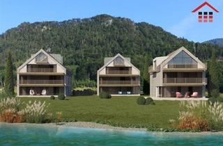 Wohnung kaufen in 4854 Unterburgau, "Leben am See" exklusive Erstbezugswohnung direkt am Wasser auf großem Grundstück