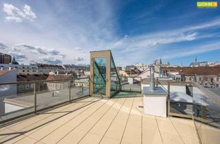 Penthouse kaufen in Mariahilfer Straße, 1060 Wien, Dachterrassentraum mit 360° Blick - Highlight ganz oben für Sonnenanbeter!
