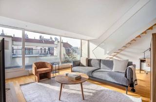 Immobilie mieten in Neulinggasse, 1030 Wien, 3 Zimmer Penthouse Wohnung mitten im 3. Bezirk. 3 Balkone, 1 Dachterrasse mit Lift