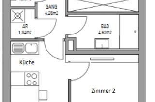 Wohnung mieten in Lagergasse 23, 8020 Graz, Helle 2 Zimmerwohnung in zentraler Lager mit Balkon