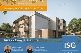 Wohnung mieten in Buchleiten 106, 4843 Ampflwang, NEUBAU - Erstbezug: 3-Zimmer Wohnung im EG mit Carport, Top 4, Miete mit Kaufoption!