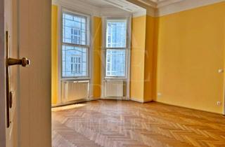 Wohnung mieten in 1010 Wien, Repräsentative Altbauetage mit kleinem Balkon – UNBEFRISTET
