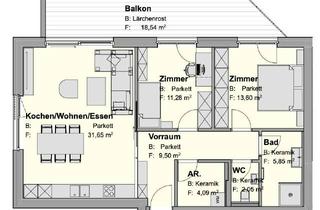 Wohnung mieten in 9500 Villach-Innere Stadt, Villach - Völkendorf: TOP 1.04 *ERSTBEZUG Sept. 2024* 2-Zimmer Wohnung mit 11 m² West-Balkon