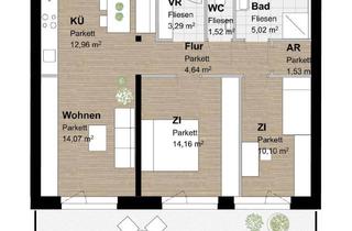 Wohnung mieten in Ankerstraße 2 & 2A, 8054 Graz, Modernes Wohnvergnügen: 3-Zimmer-Oase in begehrter Lage mit großzügiger Terrasse!