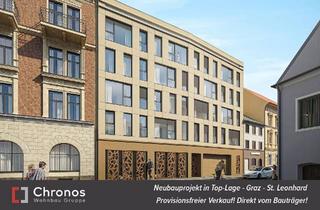 Wohnung kaufen in Leonhardstraße, 8010 Graz, PROVISIONSFREI! Neubauprojekt - St.Leonhard! Große 2-Zimmerwohnung mit Innenhofbalkon!