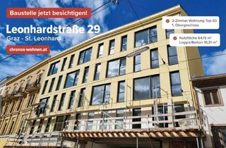Wohnung kaufen in Leonhardstraße, 8010 Graz, PROVISIONSFREI! Neubauprojekt - St.Leonhard! Große 2-Zimmerwohnung mit Innenhofbalkon!