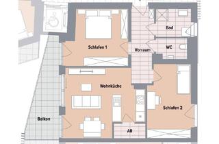 Wohnung kaufen in Corneliusweg, 8051 Graz, BAUBEGINN ERFOLGT! Neubau-3-Zimmerwohnung mit West-Balkon in Ruhelage in Gösting! VERKAUFSSTART!