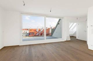 Wohnung kaufen in Arndtstraße 50/79, 1120 Wien, ERSTBEZUG MIT FERNBLICK | Dachgeschoss mit ca. 12 m² INNENHOF-TERRASSE | TG-Stellplatz optional | Nachhaltiges Wohnbauprojekt