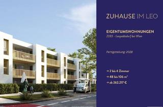 Wohnung kaufen in 2333 Leopoldsdorf, Zuhause IM LEO | Tolle 2 Zimmer Balkonwohnung | 2.OG | Tiefgarage im Gebäude | Hauptstraße | Ende 2028 - Top 32