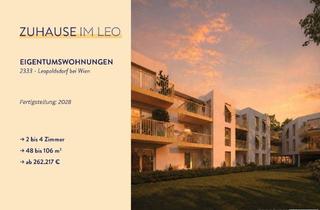 Wohnung kaufen in 2333 Leopoldsdorf, FÜR ANLEGER // Zuhause IM LEO | Exklusive 2 Zimmer Wohnung mit Balkon | 2.OG | Tiefgarage im Gebäude | Hauptstraße | Ende 2028 - Top 32