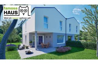 Doppelhaushälfte kaufen in Ernst Bayer-Gasse, 2460 Bruck an der Leitha, Nachhaltig ziegelmassiv: Doppelhaushälfte mit 4,5 Zimmern, 28m² Terrasse und Eigengrund samt 2 Parkplätzen. Provisionsfrei!