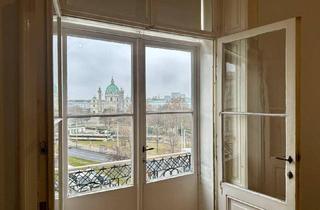 Wohnung mieten in Karlsplatz, 1010 Wien, Wohnen mit Blick auf die Karlskirche - Residieren im klassischen Wiener Altbau