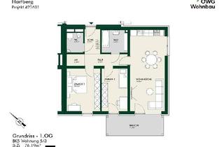 Wohnung mieten in Josef-Lind-Straße 30/3, 8230 Hartberg, PROVISIONSFREI - ERSTBEZUG - Helle Neubauwohnung in ruhiger Lage mit Balkon - geförderte Miete - 3 Zimmer