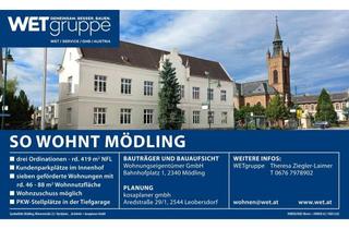 Wohnung mieten in Wiener Straße 22/2, 2340 Mödling, zentrale Ordination in Mödling | Fertigstellung 4. Quartal 2025