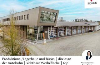 Büro zu mieten in 4655 Vorchdorf, Produktions-/Lagerhalle und Büros | direkt an der Autobahn | sichtbare Werbefläche | top ausgestattet