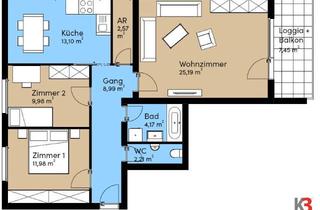 Wohnung kaufen in 5102 Anthering, K3 - Sonnige Ruhelage - Anthering! Schöne 3-Zimmerwohnung inklusive eigenem Parkplatz vor dem Haus!