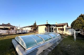 Einfamilienhaus kaufen in 2431 Klein-Neusiedl, Fußbodenheizung | Sauna | Swimming Pool | Wintergarten | Garage | Grünlage