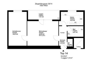 Wohnung mieten in Ziegelofengasse 35, 1050 Wien, Provisionsfrei, ohne Makler_Erstbezug nach Sanierung in Bestlage im 5. Wiener Gemeindebezirk Margareten