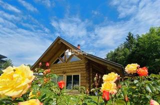 Einfamilienhaus kaufen in 9173 Sankt Margareten im Rosental, Beeindruckendes, kanadisches Blockhaus mit Garten in St. Margareten