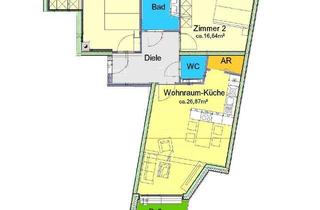 Wohnung mieten in Neugasse, 8010 Graz, Moderne 3-Zimmer-Neubauwohnung mit Balkon und Tiefgarage bei Mur-Radweg/Andritz - Neugasse