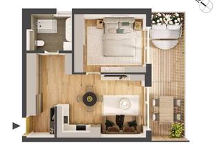 Wohnung kaufen in Franz-Prantl-Park, 6200 Jenbach, Hochwertige 2-Zimmer Neubauwohnung mit Balkon HW06