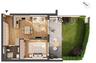 Wohnung kaufen in Franz-Prantl-Park, 6200 Jenbach, Hochwertige 2-Zimmer Neubau-Gartenwohnung HW01