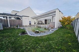Haus kaufen in 3433 Königstetten, Bungalow mit Pool und Schwimmteich auf einem Baurechtsgrund.