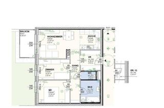 Wohnung mieten in 3462 Absdorf, Neubau! Geförderte 3 Zimmerwohnung mit Balkon in Absdorf!