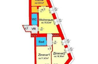 Wohnung mieten in Klosterwiesgasse, 8010 Graz, Zentrales 3-Zimmer-Altbauapartment mit Balkon in der Klosterwiesgasse