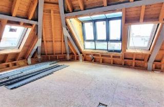 Wohnung kaufen in Angeligasse, 1100 Wien, Stylische Eckwohnung im Dach mit 3,80m Raumhöhe! Fernblick + Ideale Infrastruktur + Rundum saniertes Gebäude + Luftwärmepumpe + Tolles Raumgefühl!