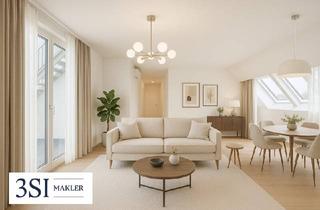 Wohnung kaufen in Am Freihof, 1220 Wien, Sonnige 3-Zimmer-Dachgeschoßwohnung mit Dachterrasse und Whirlpool!