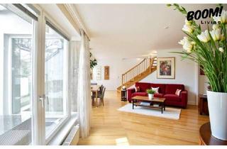 Maisonette kaufen in Rudolfinergasse, 1190 Wien, Exklusive Dachgeschoss-Maisonette mit großer Freifläche – 5,5 Zimmer, 3 Terrassen & Rooftop mit 360° Wien-Panoramablick // Nähe Weinberge – Garagenplatz