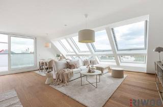 Penthouse kaufen in Arndtstraße, 1120 Wien, JETZT PROVISIONSFREI | ERSTBEZUG | PENTHOUSE mit ca. 59 m² PANORAMA-DACHTERRASSE | 4-Zimmer | TG-Stellplatz optional | Nachhaltiges Wohnbauprojekt