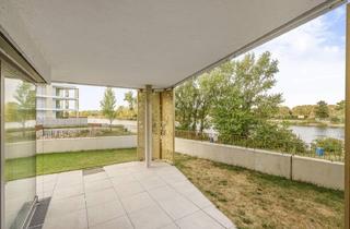 Wohnung kaufen in Kuchelauer Hafenstraße, 1190 Wien, 1. Reihe am Wasser! Gartenoase mit 131m2 Garten inkl. Wellness - 365 Tage Urlaub