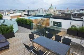 Penthouse kaufen in Karlsplatz, 1010 Wien, Luxus pur-Swimmingpool mit Blick zur Karlskirche!