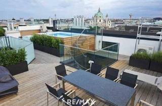Penthouse kaufen in Karlsplatz, 1010 Wien, Luxus pur-Swimmingpool mit Blick zur Karlskirche!