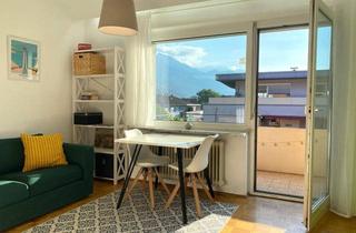 Wohnung mieten in Höttinger Au, 6020 Innsbruck, Zwischenmiete/Wohnen auf Zeit; Dachgeschoss-Garconniere mit großem Balkon - vollausgestattet