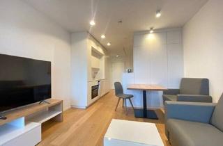 Wohnung mieten in Kurbadstraße, 1100 Wien, VOLLMÖBLIERTE Singlewohnung mit Balkon und Blick in den grünen Kurpark! Strom, Heizung, Internet und Fitness inklusive! - Concierge im Haus. AB MAI!