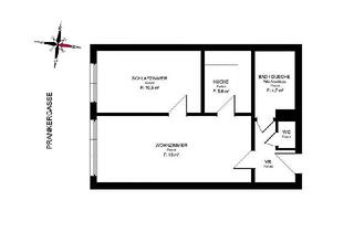 Wohnung mieten in Hofgasse, 8020 Graz, 2 ZIMMER-NEUBAU + extra Küche möbliert (neuwertig) + neuwertige Sanitäranlagen (Bad + WC) + Lift + nähe Hauptbahnhof!